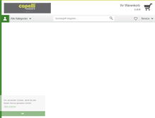Tablet Screenshot of capellishop.de